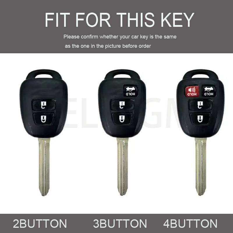 TPU 2/3/4 ButtonsCar Key Cover Case For Toyota Camry Prius Corolla RAV4 Sienna 2014 2015 Shell Fob Protected Holder Accessories