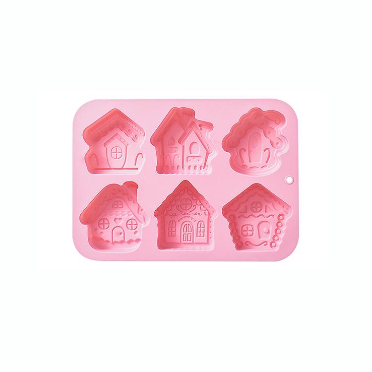 

6-ячеечные силиконовые формы пищевого класса, инструменты для выпечки тортов, шоколада, желе, антипригарные, легко извлекаемые и моющиеся, идеально подходят для Д