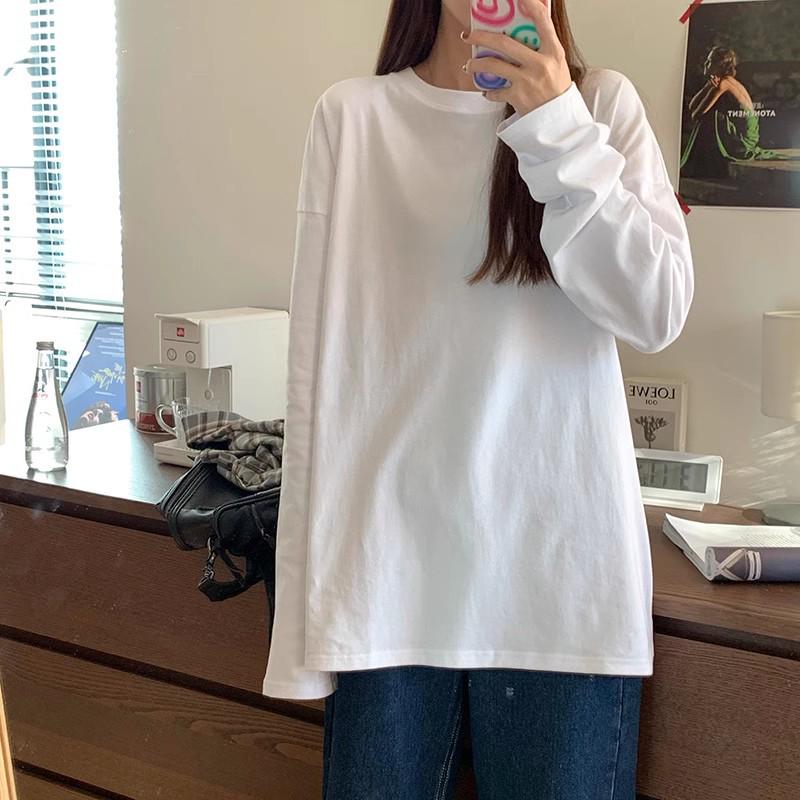 

Women s Plus Size Long-Sleeve White Cotton Layered Sweatshirt L (50-57.5 kg) білий