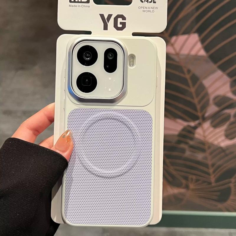 For OPPO Find X9 Pro Case New Premium Woven Textured Leather Magnetic Anti Fall Protective Cover For OPPO Find X9 Shell Bumper OPPO Find X9 Pro фиолетовый