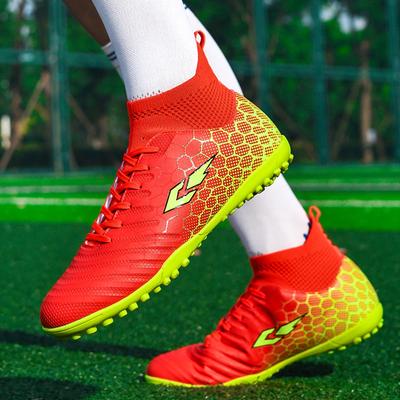 Fashion Men's Soccer Shoes TF Non-Slip Turf Soccer Cleats Train Shoes High Quality Comfortable Sneakers Fashion High Top Football Boots