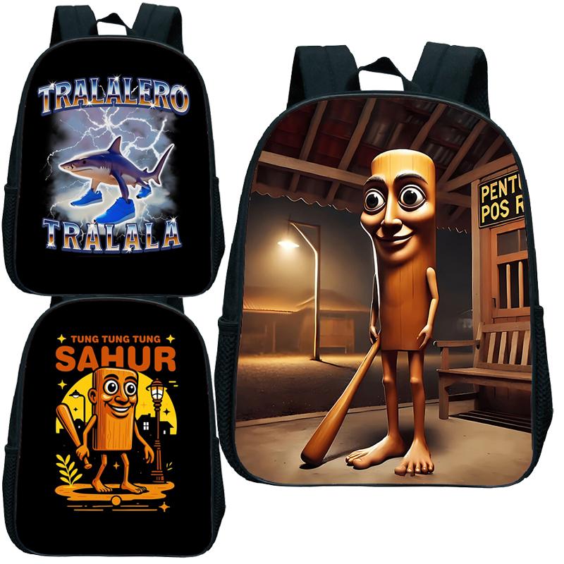 Tung Tung Tung Sahur Kindergartenrucksack Kinder Mini Italienischer Hirnfraß Kleinkind Schultaschen Jungen Tralalero Tralala Kindergartenrucksack