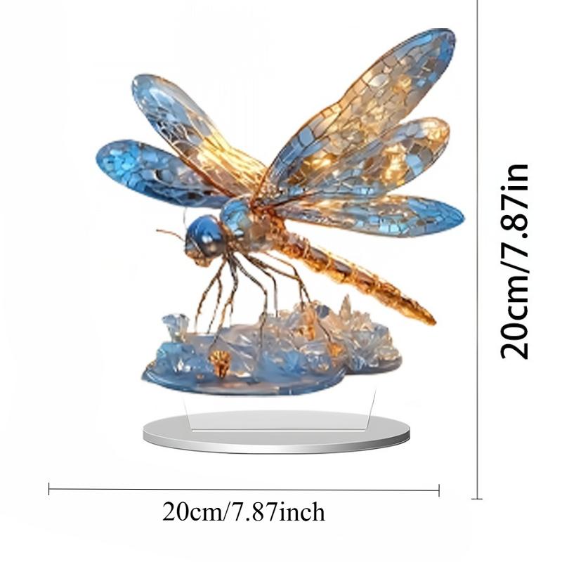 2D Flat Acrylic Purple Dragon Butterfly Girl Decoration, Indoor and Outdoor Decoration - No Battery/electricity Required, Free Day Decoration, S