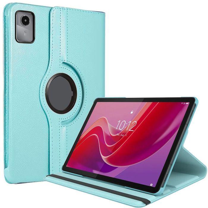 Coque pour Lenovo Tab M11 2024, Protection Rotation 360° Antichoc Cuir Synthétique Bleu