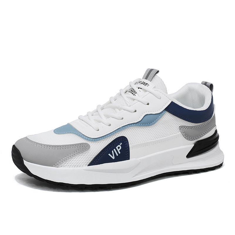 2025 new men's shoes sports shoes running trend casual high-end student versatile men's breathable mesh walking shoes