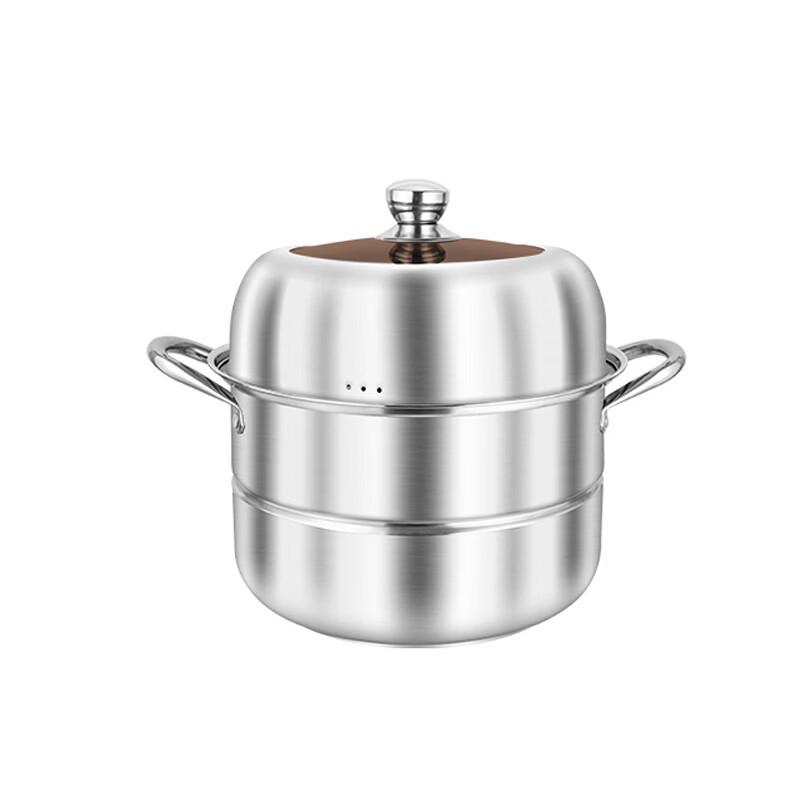 ZISIZ 304 Stainless Steel Double-Layer Steamer Pot