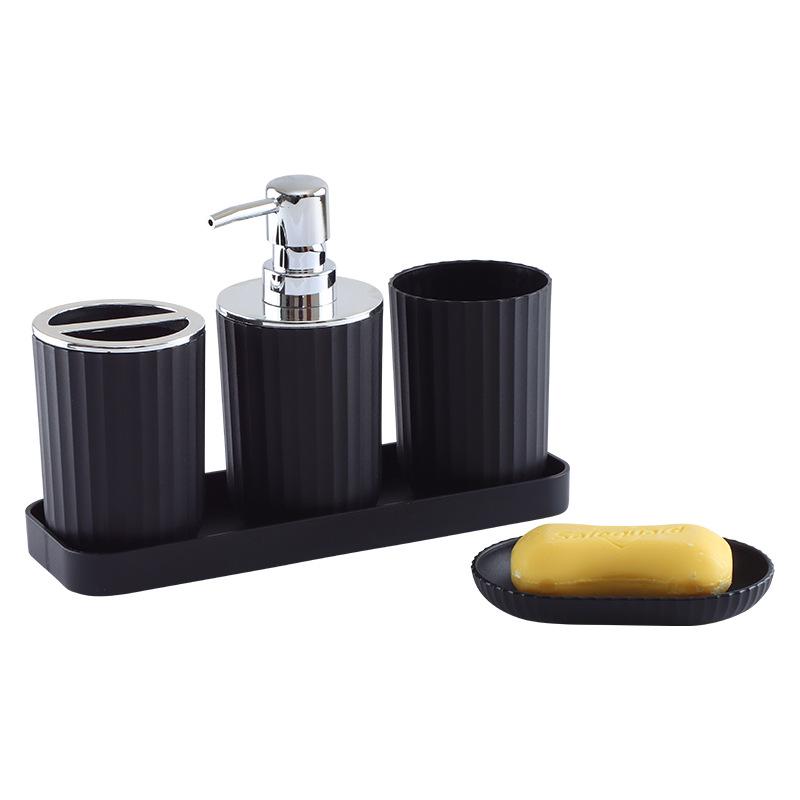 Five-Piece Bathroom Set with Gargle Cup and Toiletries Tray