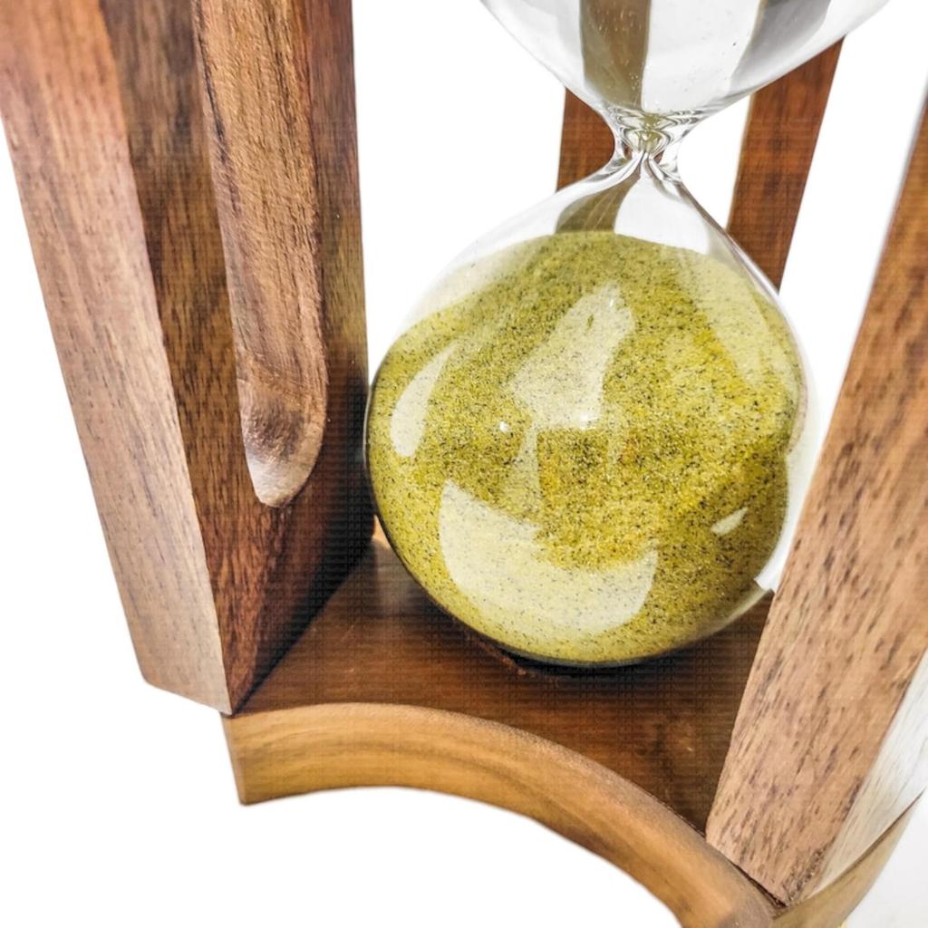 Einzigartige 30-Minuten-Sanduhr aus Holz mit gelbem Sand, Geschenke für Väter, Männer, Frauen, Senioren, Ruhestand, Jahrestag, Weihnachtsdekoration