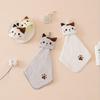 1PC Cute Cat Kitchen Cleaning Towel Hanging Hand Towels Absorbent Dishcloths Coral Velvet Soft Cleaning Cloth Rag