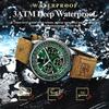POEDAGAR Military Luxury Men Watch Date Chronograph Waterproof Luminous Top Man Wristwatch Leather Men's Quartz Watches