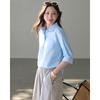 TERRE BLEUE Women's Seven-Sleeve Casual Shirt