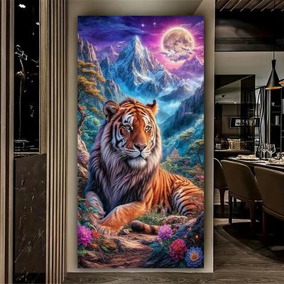 Tiger Large Size Diamond Painting New Collection Wild Animals Diy Full Square Round Drill Rhinestone Embroidery Mosaic Cross Stitch Kits Wall Decor