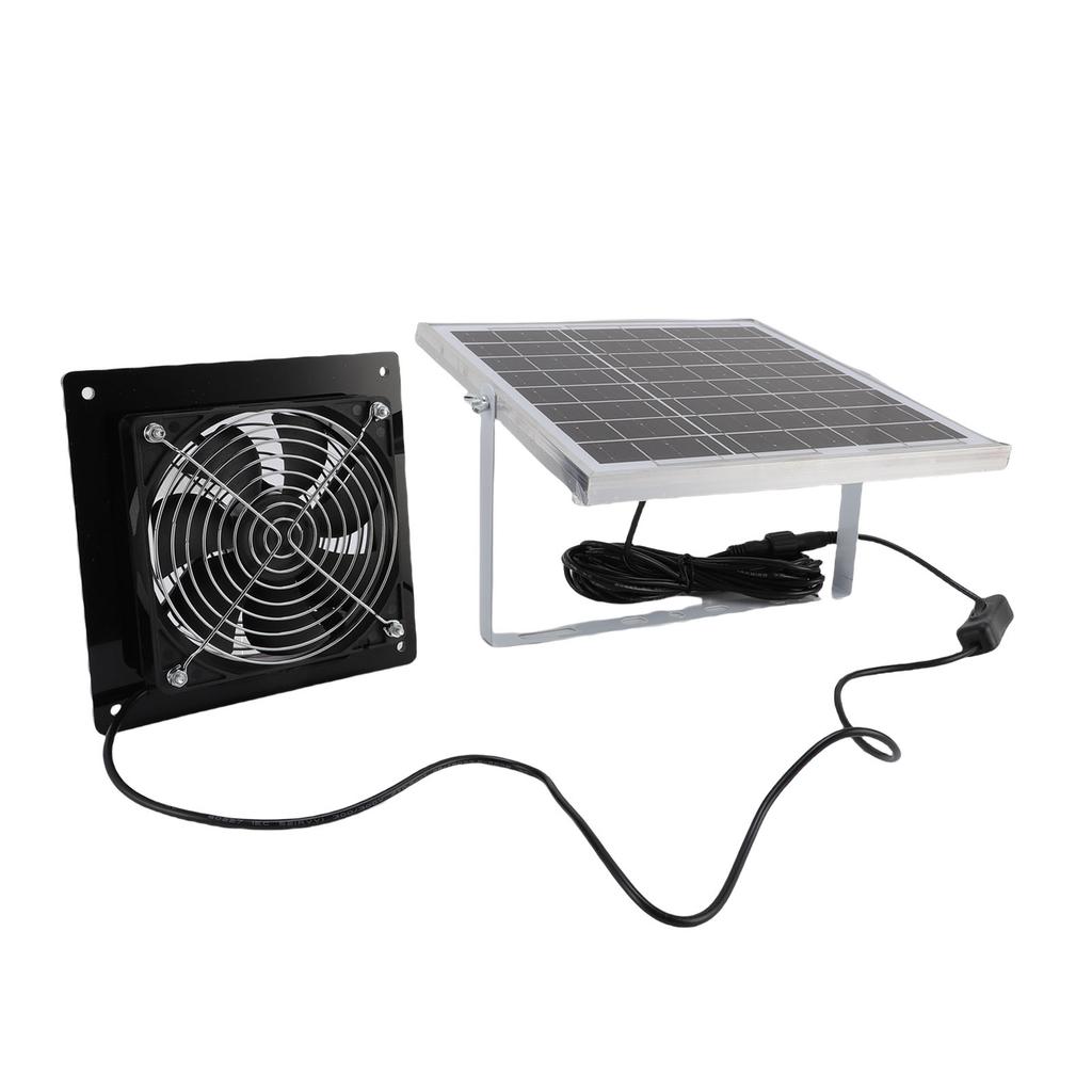 Solar Powered Exhaust Fan 8W Solar Panel and High Speed Ventilation Fan for Greenhouse Chicken Coop Shed Pet House