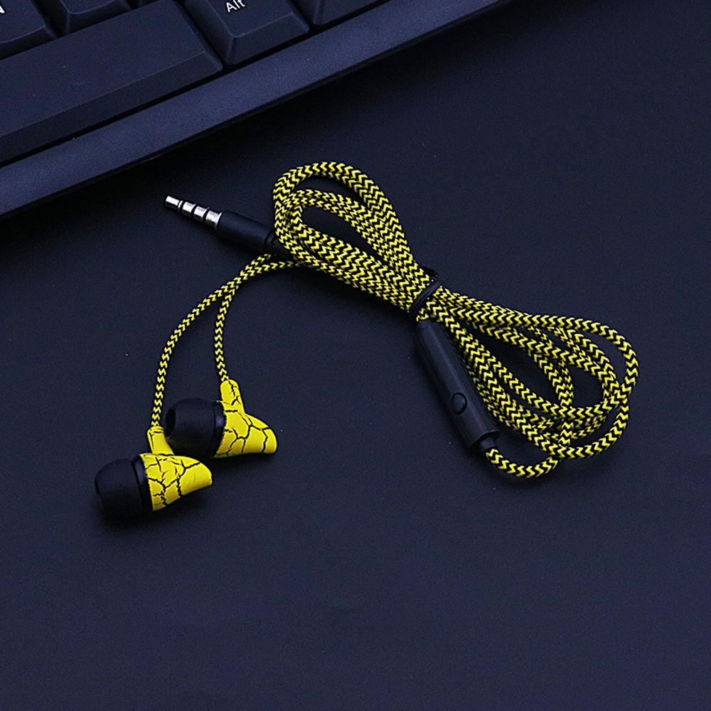 Wired Earphone 3.5mm Crack Earphone With Mic Handsfree Headset For MP3 MP4
