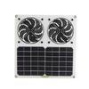 Solar drive ventilation fan, 100 W 12 inch double fan design, waterproof coating, two metal protective net, indoor and outdoor   circulation for