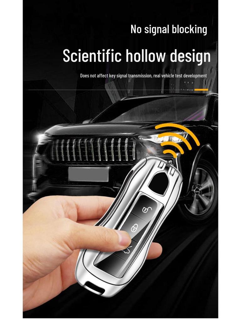 Porsche Sleuteletui Cover voor Cayenne, Panamera, 911, Taycan met Heren Gesp