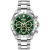 BOSS Hero 2.0 Green Dial Silver Stainless Steel Men's Quartz Watch 1514268
