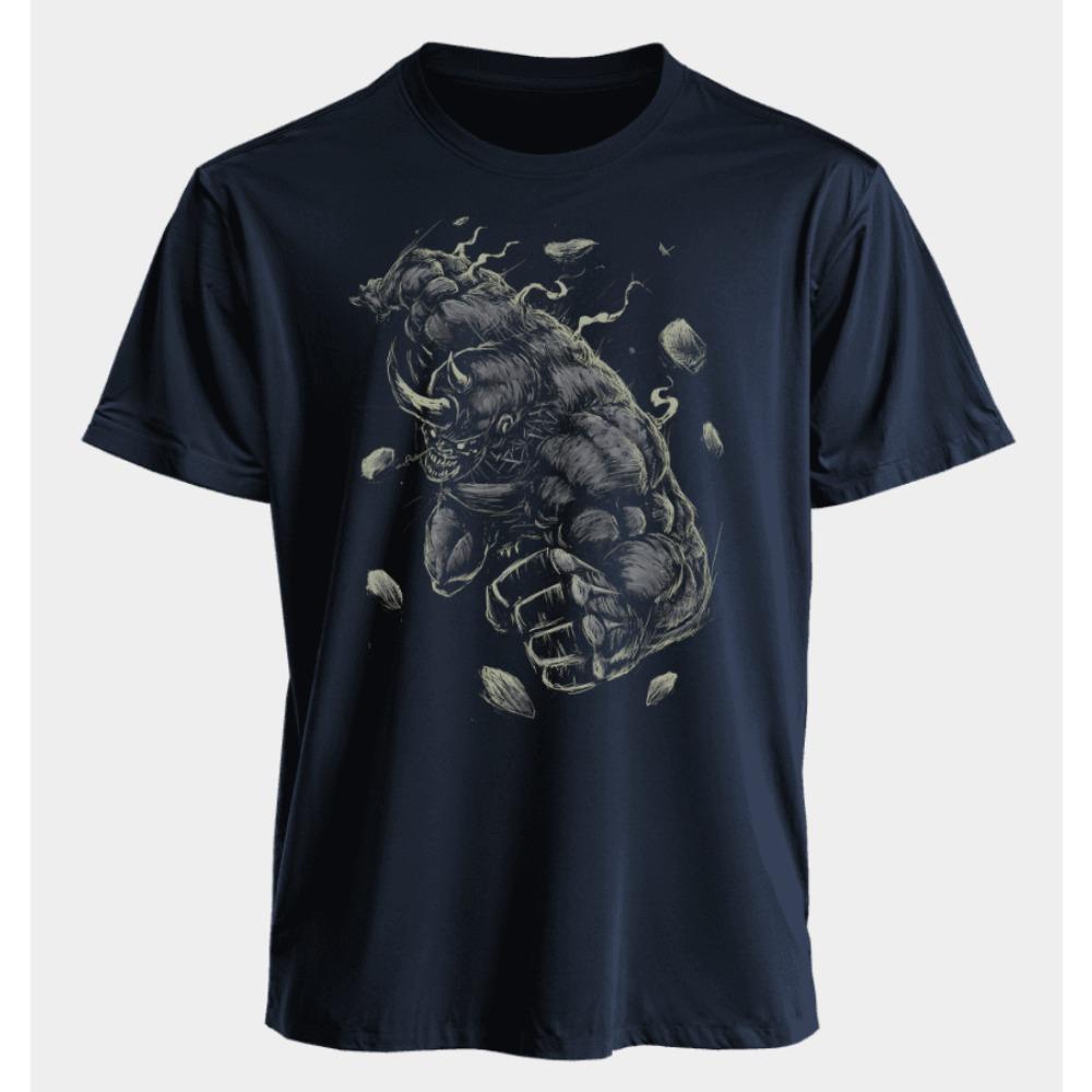 Herren- und Damen-T-Shirts Rhino Sommer Amerikanischer Frühling und Herbst Klassische Sportbekleidung Harajuku Übergroß Kurzärmlig