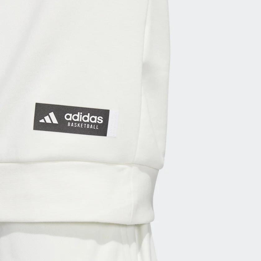 Adidas Solid Color Loose Hoodie Men Tops White IC2438