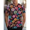 Sweet Ice Cream Colorful Print Graphic T-shirt Kid Casual Cute Candy Design Short Sleeve T Shirts Street Harajuku Trend New Tee
