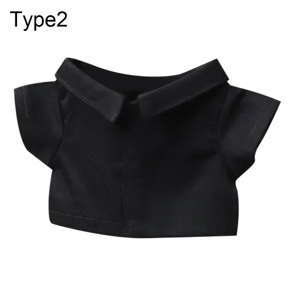 For 20cm Idol Doll Clothes Accessories Striped Short Sleeve Cotton Stuffed Doll Shirt Top Blouse T-shirt Kids Toy Gift