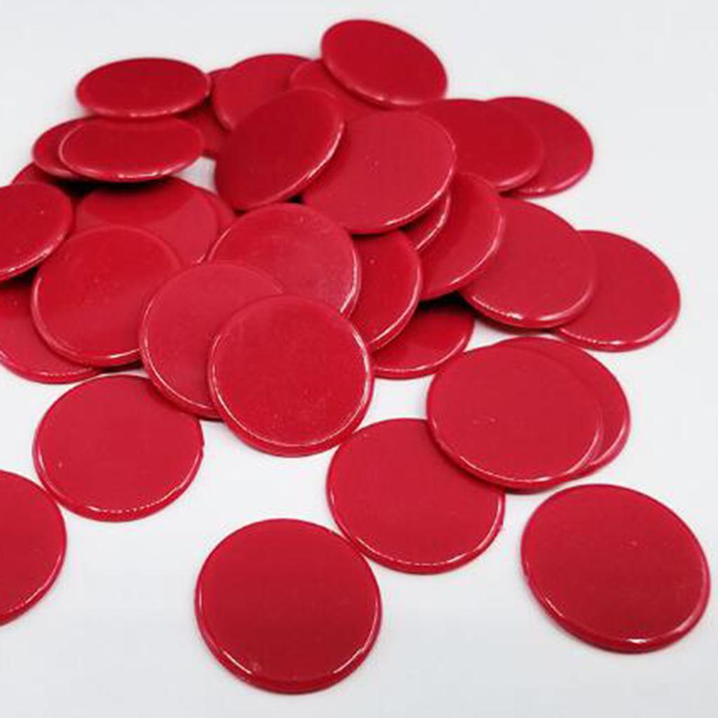 Poker Tokens 100pcs Smooth Plastic Chips Premium Coin Set for Casino Night Poker and Board Games