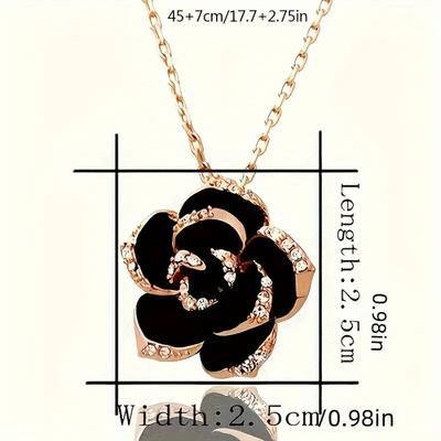 Mode gepaarte Mode 4-teiliges Set Schmuckset Ohrringe funkelndes Blumendesign Ring mit Alltagskleidung Party-Accessoires Halskette