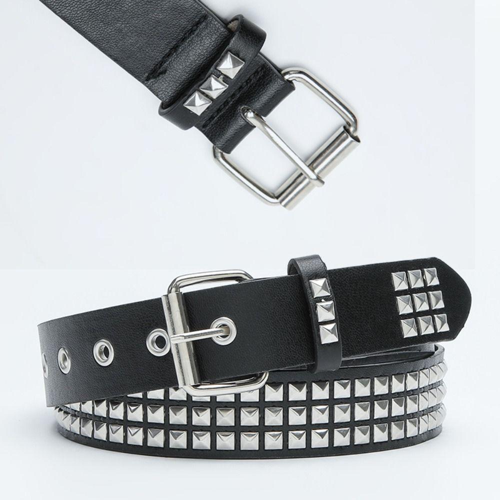 PU Material Women's Leather Belt Needle Buckle Men's Leather Belt Clothing Accessories