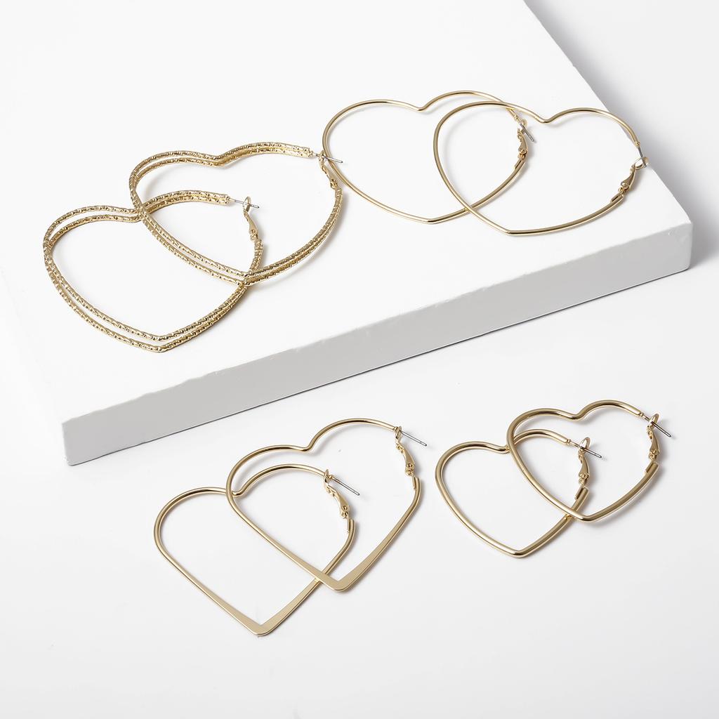 Wind Liquid Love-shaped Fringed Stud Earrings Female, Creative Splicing Lava Earrings Ear