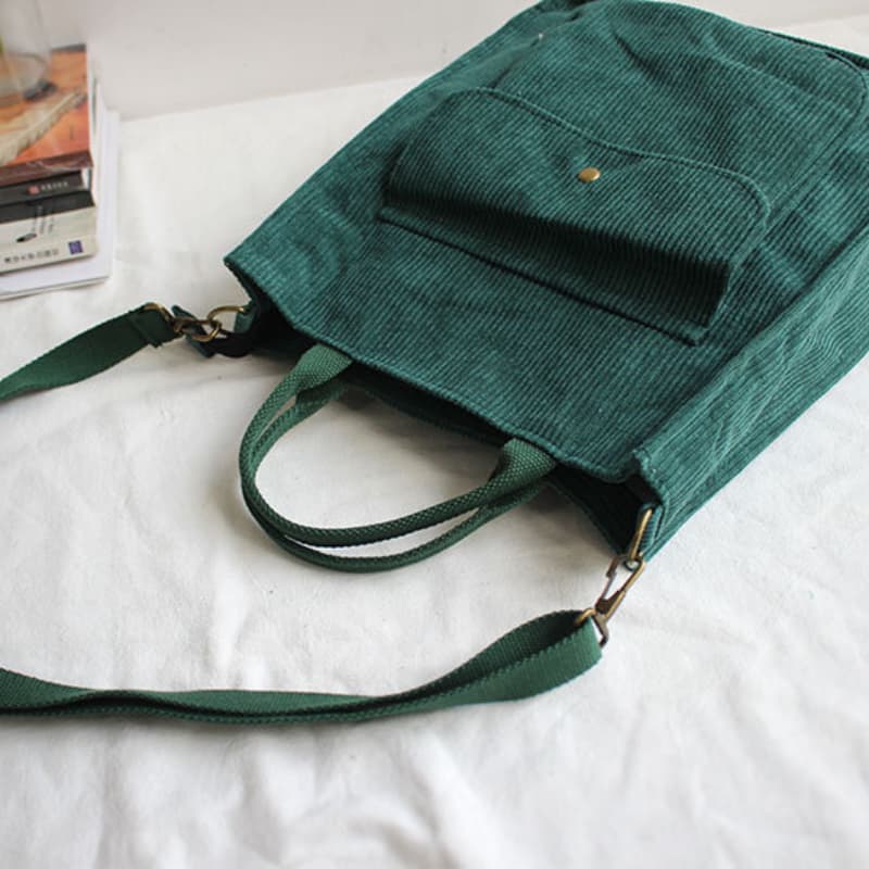 Women's Corduroy Tote Bag Crossbody Shoulder Bag