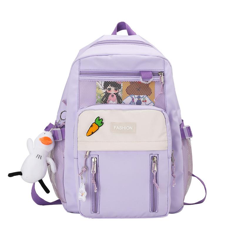 Large capacity schoolbag cute girl high school student junior high school student backpack fashion casual backpack