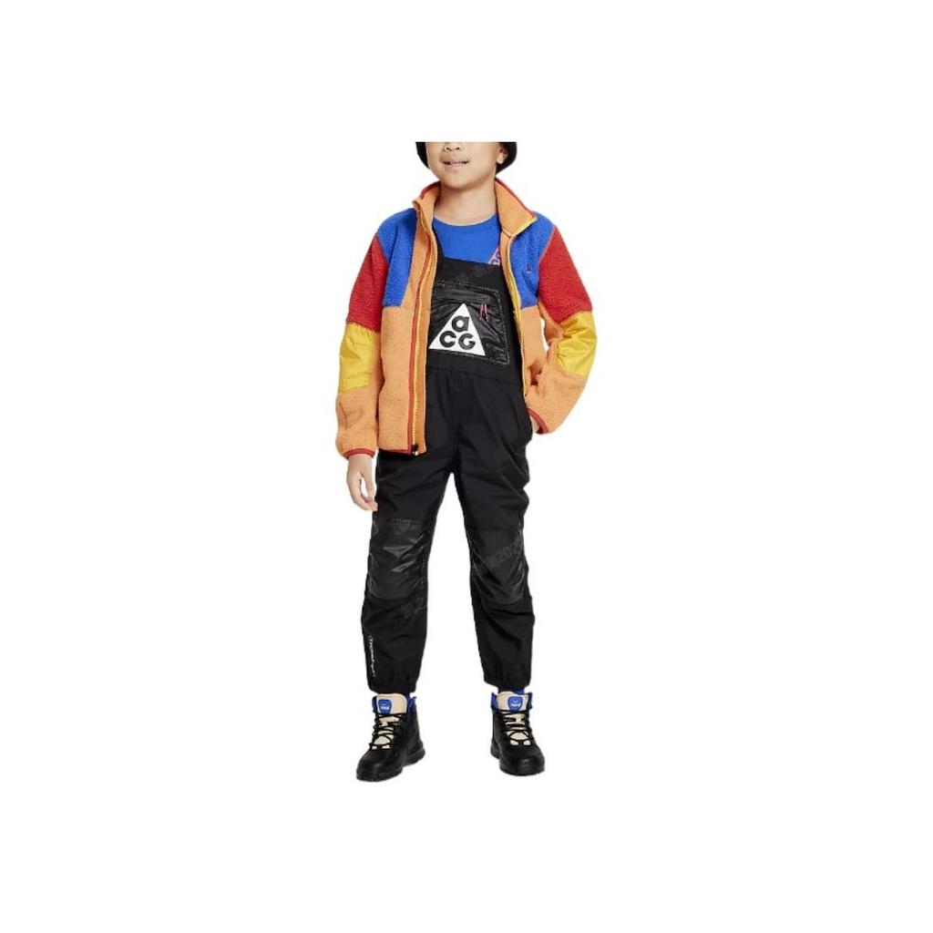 Nike Solid Color Brand Logo Printed Strap Jumpsuit Kids jumpsuit Black DZ9539-010