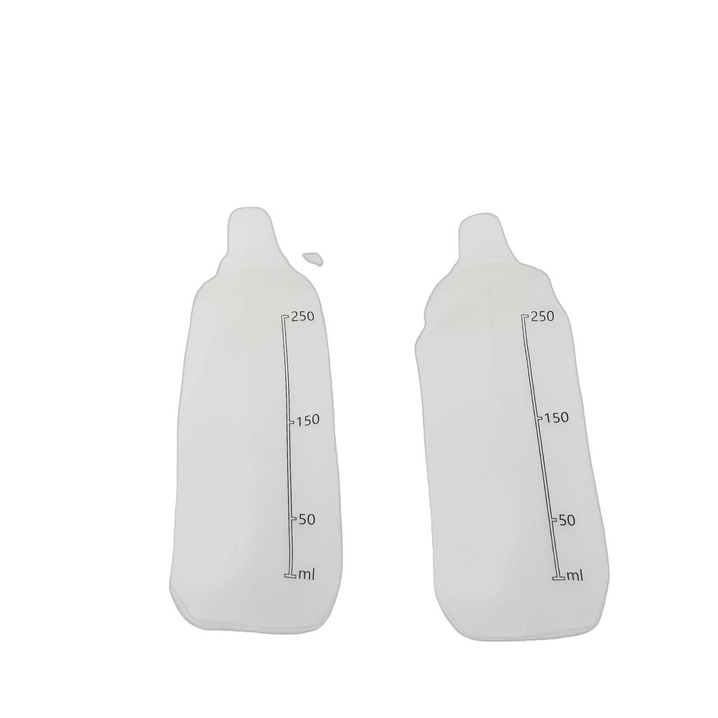 2PCS Flasque Souple TPU Pliable Anti-fuite Bouteille d'Eau Souple avec Bouchon Anti-poussière pour Vélo Course Randonnée Hydratation