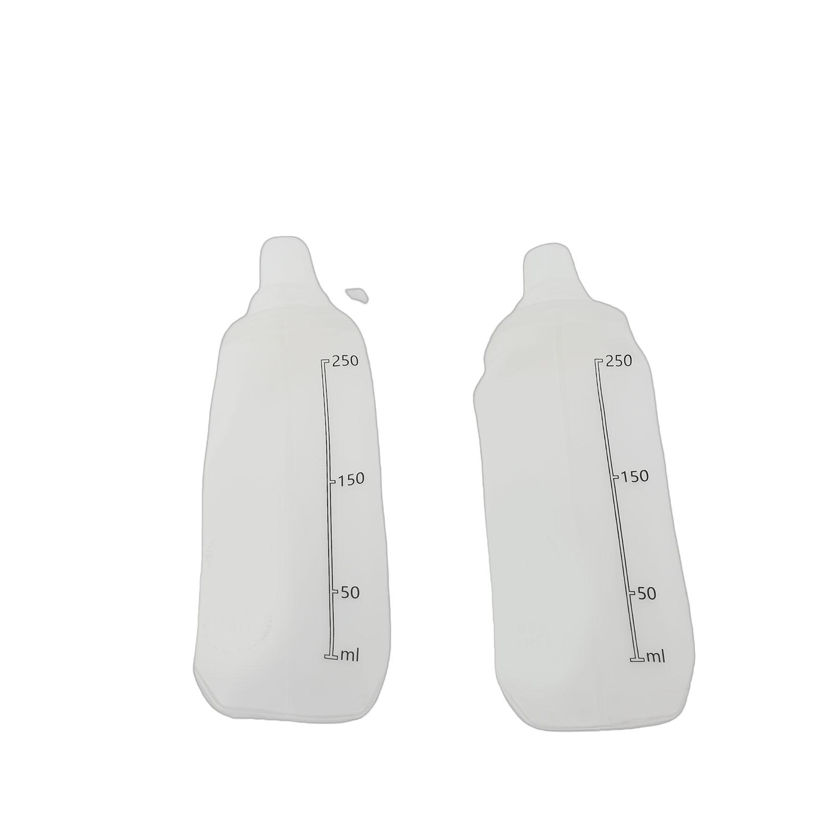 2PCS Soft Flask TPU Foldable Leakproof Soft Water Bottle with Dust for Cycling Running Hiking Hydration