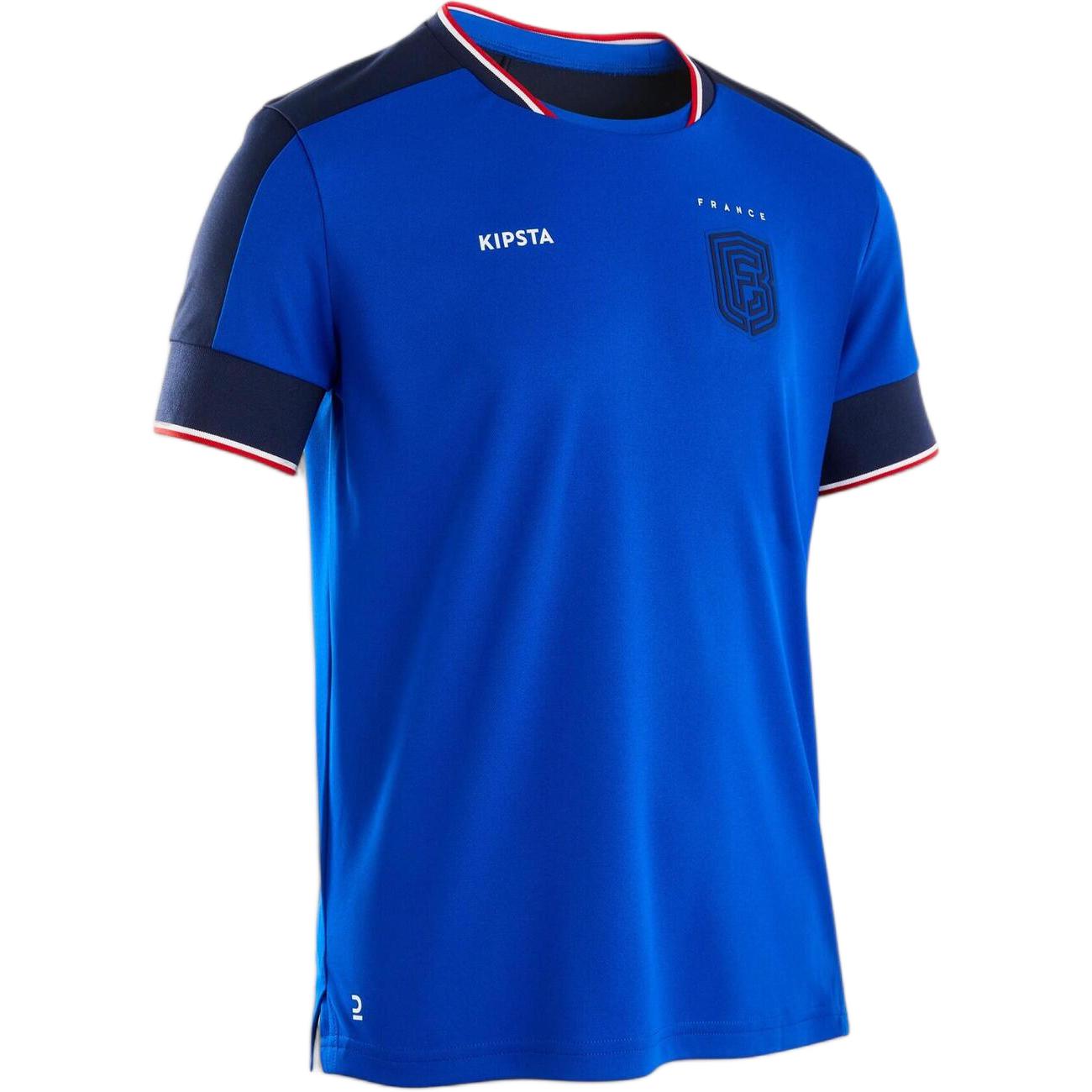 

DECATHLON Футболка KIPSTA FF500-Франция 2024 Быстросохнущая Футбольная С коротким рукавом Ярко-индиго/Темно-темно-синий 141-150