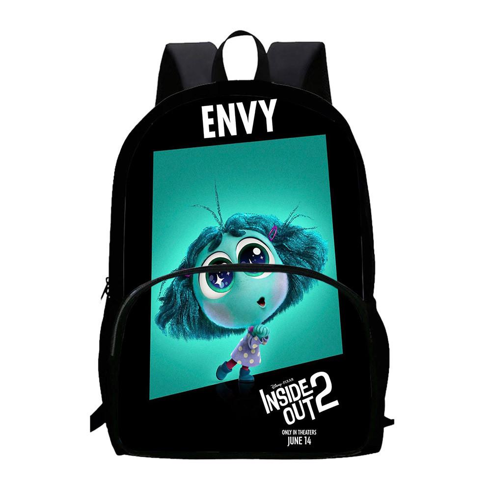 Inside Out 2 Student Backpack Large Capacity Oxford Cloth School Bag Unisex