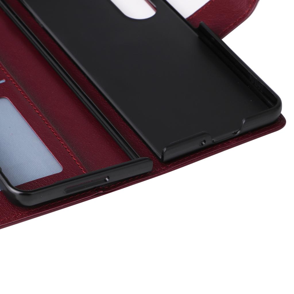 For Samsung Galaxy Z Fold4 5G Case PU Leather Phone Cover with 3 Card Slots