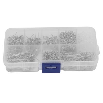 Pièces Accessoires pour Fabrication de Bijoux Boucles d'Oreilles Artisanat DIY Crochet d'Oreille Clip Chaîne d'Extension Kit Anneau