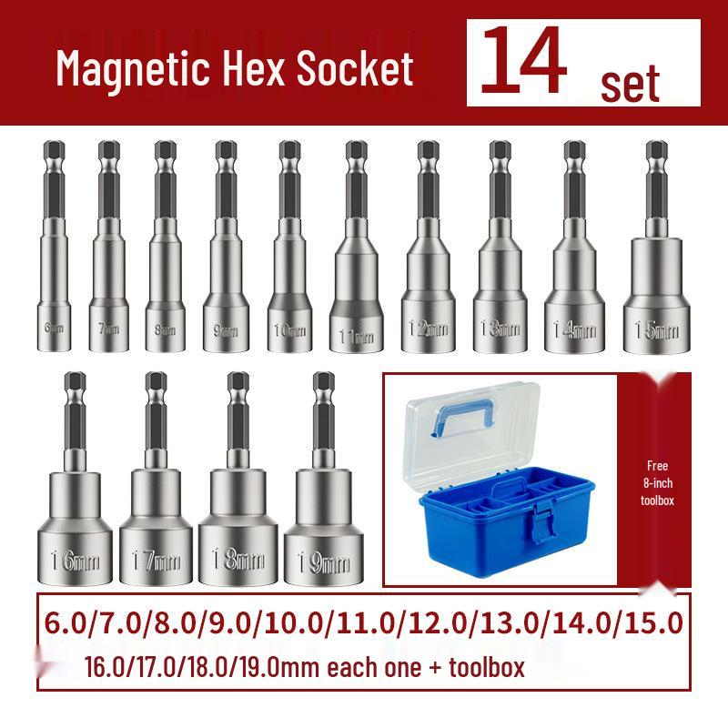 8mm Sechskant Selbstschneidende Schraube Elektrischer Schraubenschlüssel mit Starkem Magnetischem Bit
