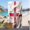 England Fußball Print Strandtuch Schnelltrocknend Super Saugfähig Weiches Badetuch für Schwimmen Strand Reisen Fan Souvenir Geschenk