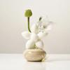 Donggubat White Bloom Perfume Bar Set (2 Perfume Bars, Silver Petal Soap Dish, Gift Package)
