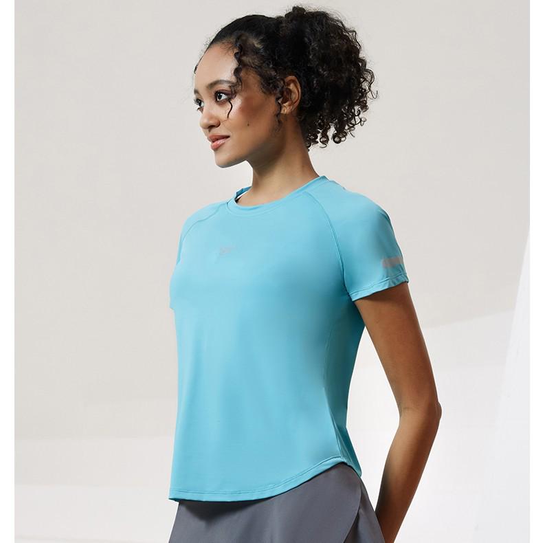 Damen Schnelltrocknendes Reflektierendes Mesh-Top - Atmungsaktives Rundhals Kurzarm für Laufen & Aerobic