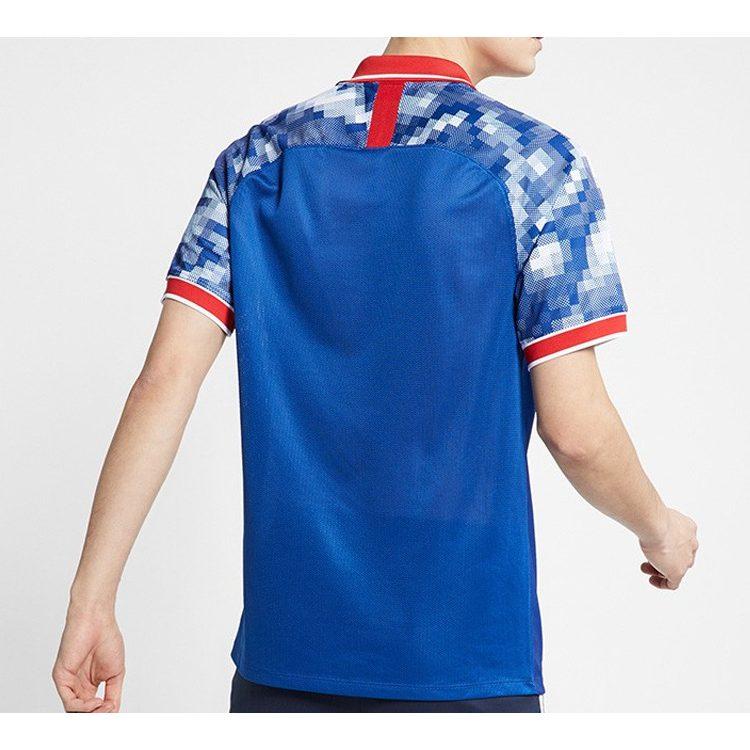 Nike Polo Shirts Men's Blue Polo Collar Moderate Straight Fit AQ0661-438