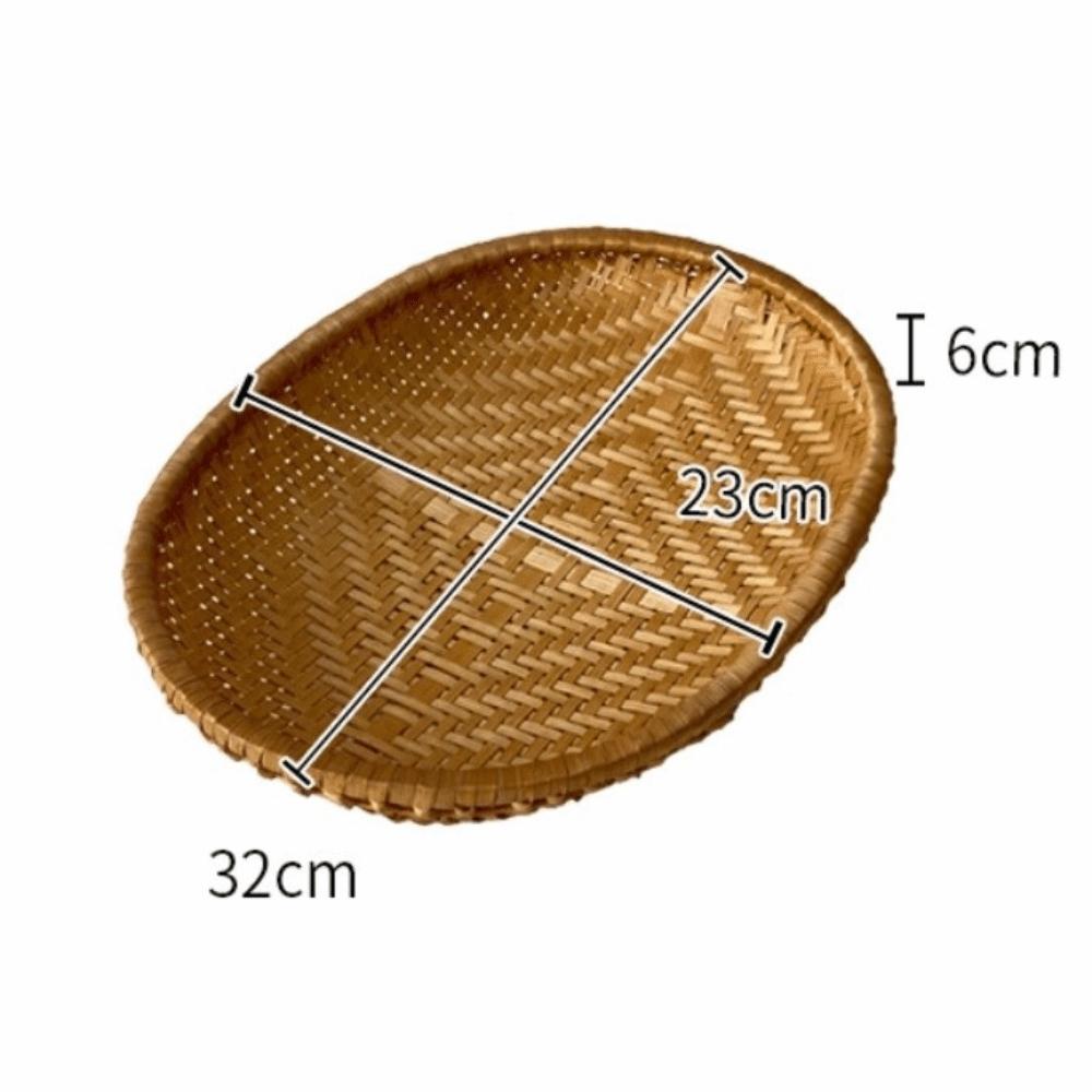 Oval Shape Rattan Storage Basket Wicker Material Fruit Display Basket  Kitchen Use