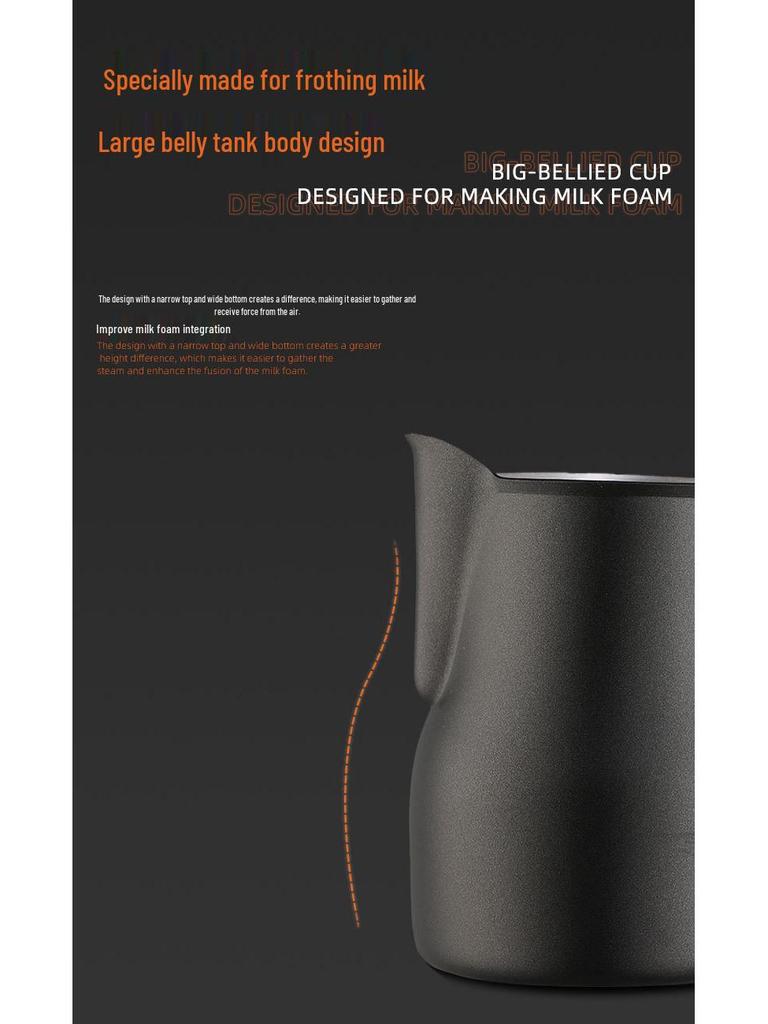 Stainless Steel Latte Art Pitcher: Milk Frothing Cup for Coffee Art