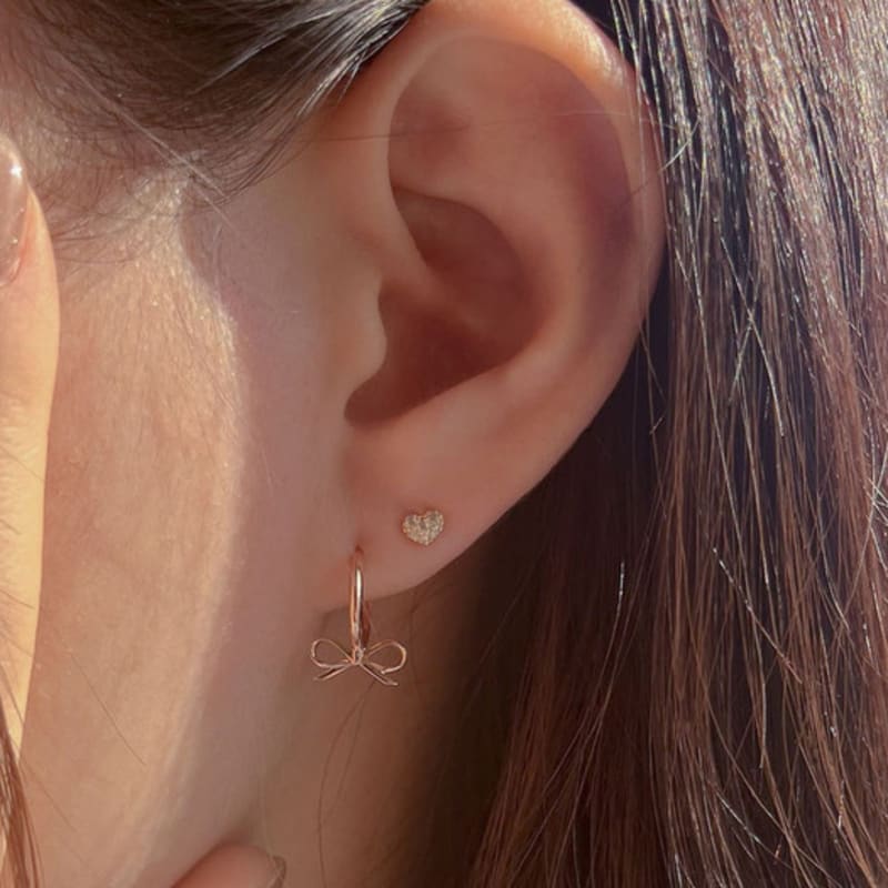 Youngglow 14k Plumpy Cubic Heart Piercing