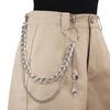Heart Charm Jeans Chain for Women Men Decorative Waist Chain Wallet Chain Multilayer Metal Hiphop Chain for Street Wear