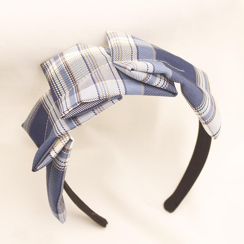 Lystrfac Mode Herbst Winter Stoff Karomuster Stirnband für Frauen Mädchen Rutschfestes Haarband Damen Haarreif Haarschmuck