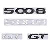 For b444 5008 GT Car 3D Metal Letters Logo Badge Decals Sticker Car Auto Rear Trunk Alphabet Emblem Styling refit Stickers 444b