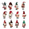 Christmas Dwarf Doll Ornaments 12/24/36Pcs Wooden Nutcracker Gnome Ornament Set for Tree, Retro Hanging Decorative Faceless Dolls Decorations